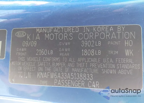 2010 Kia Forte Koup Sx from USA, damaged, VIN KNAFW6A33A5138833